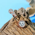 thumbnail image 2 of 316L Surgical Steel Belly Button Rings Clear Navel Rings Belly Rings Belly Piercing, 2 of 5