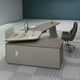 thumbnail image 5 of Customized office desk, fashionable and creative boss desk and chair combination, complete set of bookcases, simple and modern My Lux Decor Round, 5 of 12