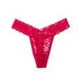 thumbnail image 5 of Women's Lace Hollowed-Out T-Back Low Waist Lace Cheeky Thong See-Through Panties 3 Pack, 5 of 7