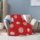 thumbnail image 2 of Manta de franela blanca con copos de nieve, color rojo, para Navidad, 2 unidades, muy suave, acogedora y cálida, de microfibra, para el hogar, de 60 x 50 pulgadas, para viajes y acampadas, para, 2 of 8