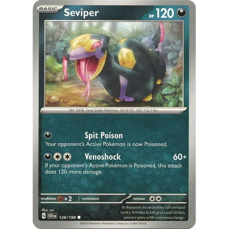 Pokemon Scarlet & Violet Base Set Common Seviper #128
