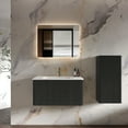 thumbnail image 6 of CITTANEO 30" Mid Century Bathroom Vanity with Sink, Modern Bathroom Cabinet with Push-Open Drawer, Brushed Black Oak, 6 of 8