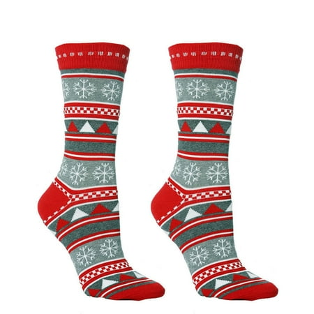 

tsondianz Unisex Colorful Funny Christmas Socks Xmas Snowflake Happy New Year Socks Santa Claus Snow Elk Gift Sock