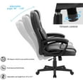 thumbnail image 6 of Vineego High Back PU Leather Executive Office Desk Chair Adjustable Business Manager’s Chair Ergonomic swivel Computer Chair with Lumbar Support and Armrest, Black, 6 of 7