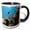 Black/White, variant on 3drose, Colorful Fish Among the Coral, 11oz Two-tone Yellow Mug