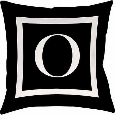 IDG Classic Block Monogram Decorative Pillow - Black