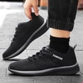 thumbnail image 5 of Men's Sneakers Breathable Knit Mesh Running Shoes with Soft Sole and Lace Up Closure for Casual Wear, 5 of 9