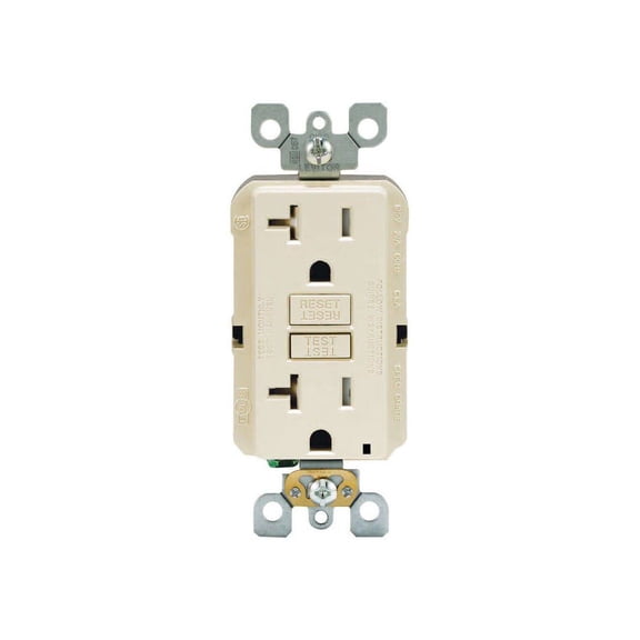 Leviton R96-GFTR2-0KT 20 Amp Light Almond GFCI Receptacle