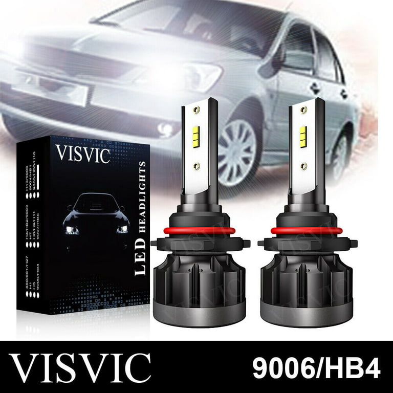 VISVIC 9006 HB4 2400W 360000LM LED Headlight Kit Low Beam 6000K White 