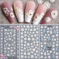 thumbnail image 2 of Happydeer Nail Embossed Sticker Lace Flower Shape Back Glue Ultra Thin Engraved Natural Manicures Nail Decals Decorations for Female, 2 of 13
