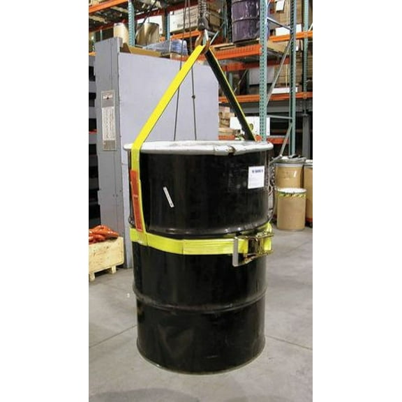 Lift-All DrumSling,Ylw,Vertical,Polyester Webbing DSV601DX24IN