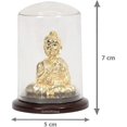 thumbnail image 2 of GoldGiftIdeas 24K Gold Plated Buddha Idol for Car Dashboard, Return Gifts, Buddha Statue Décor, Buddha Statue for Home, Occasional Gift (Pack of 5), 2 of 5