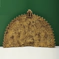 thumbnail image 2 of 7" Brass Wall Hanging Plate of Goddess Durga with Ganesha, Lakshmi, Saraswati and Karttikeya, 2 of 4