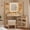 Nature, variant on Afuhokles Vanity Set with Lighted Mirror and Charging Station, Vanity Desk with Stool, Rotating Shelves, White