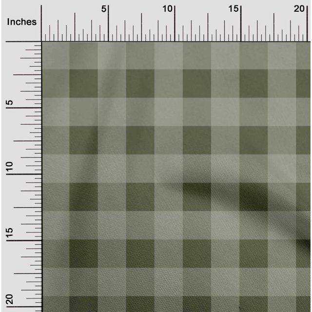 oneOone Georgette Viscose Fabric Gingham Check Decor Fabric Printed BTY 42 Inch Wide