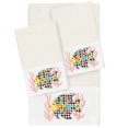 thumbnail image 2 of Linum Home Textiles 3-Pieces Tropical Fish Turkish Cotton Bath and Hand Towels, 27" x 54", off-White, 2 of 3