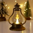 thumbnail image 4 of Festive Electronic Candle Light - Christmas Small Oil Lamp Ambient Light, Mini Candle Night Light, Fits Bedroom, Safe Without Open Flame, Durable & Enhances Holiday Mood, 3.5*5.1in, Bronze, 4 of 6