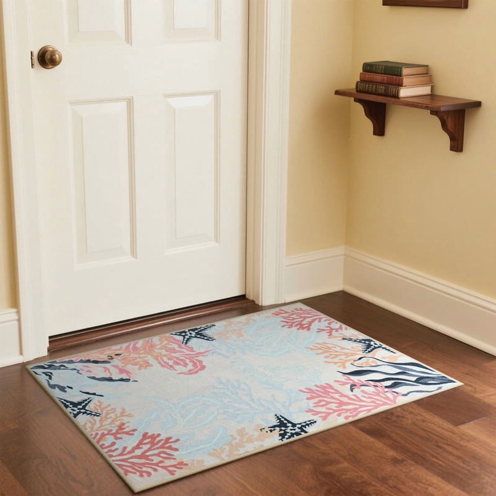 TWINNIS Area Rugs Floral Boho Rug Floor Carpet for Living Room Bedroom,2'x3',Cream White