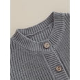 thumbnail image 6 of Bslissey 3M 6M 12M 18M Baby Girls Sweater Coat Solid Color Long Sleeve Buttons Knitted Cardigan Infant Loose Knitwear Tops Winter Casual Outerwear, 6 of 8