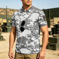 thumbnail image 2 of Mens Camo Polo Shirts Quick Dry Short Sleeve Golf T Shirt Performance Moisture Wicking Casual Workout Tops, 2 of 6