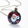 thumbnail image 6 of Santa Claus Necklace Personalized Custom Photo Round Pendant Adjustable Stainless Steel Necklaces with Gift Box for Men Women Mothers Valentine's Jewelry Gift, 6 of 6