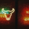 thumbnail image 2 of Shisuyan Bull Head Neon Light Neon Sign Bull Head USB/Battery Powered LED Neon Lamp for Wall Decor, 2 of 9