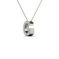 thumbnail image 2 of 0.13 Carat Natural White Diamond Initial "G" Pendant Necklace For Women In 14K Yellow and White Gold with 18" Gold Cable Chain|Silver Chain, 2 of 5