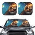 thumbnail image 2 of Windshield Sun Shade, Squirrel Sleeping In Tree Foldable Car Sun Shade Windshield for Front, 2 Pieces, 2 of 7