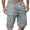 Gray, variant on jjayotai Men's Shorts for Summer Men Casual Fashion Solid Shorts With Multi-pocket Button Zipper Elastic Waist Shoort Pants