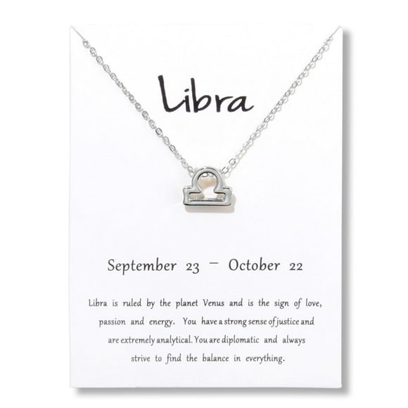 HOARBOEG Necklace for Women Girlfriend As Gifts Twelve Constellation Lady Necklace Christmas Small Gift Pendant Necklace Ornamen