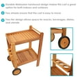 thumbnail image 2 of Sunnydaze Malaysian Hardwood Outdoor Rolling 2-Tier Serving Cart, 2 of 9
