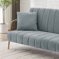 thumbnail image 5 of Bianlte Velvet Loveseat Sofa Couch,Modern Comfortable Sofa Loveseat Small Sofa Couch for Living Room Bedroom Apartment Dorm,Gold Metal Leg & 2 Throw Pillows,Light Gray, 5 of 8
