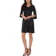 thumbnail image 1 of VESTIDO DE MUJER INSPIRE CHIC LENTEJUELAS GLITTER MANGAS DE LONGITUD DE CODO CUELLO EN V VESTIDOS DE FIESTA CÓCTEL MINI TALLA S NEGRO, 1 of 6