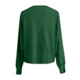 thumbnail image 4 of WTOBBY Women's Fashion Oversized Knit Cardigan Sweater with Buttons Long Sleeves Solid Color Jacket, Comfortable and Stylish Top for Layering in Cool Weather,Dark Green 2XL, 4 of 5