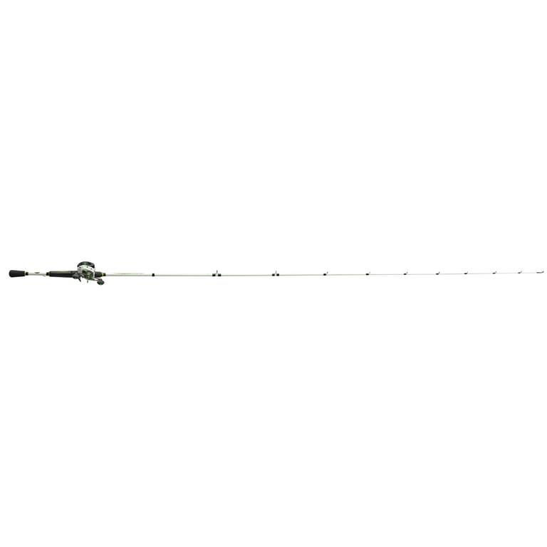 Mach 1 SLP Baitcast Reel and Fishing Rod Combo, 7-Foot 2-Inch 1-Piece,  Right-Hand Retrieve, Silver/Green 