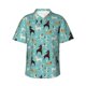 thumbnail image 1 of Balery Cute Dog Camisas hawaianas de manga corta para hombre, camisas playeras de corte holgado, camisas de vacaciones con botones,XX-Large, 1 of 7
