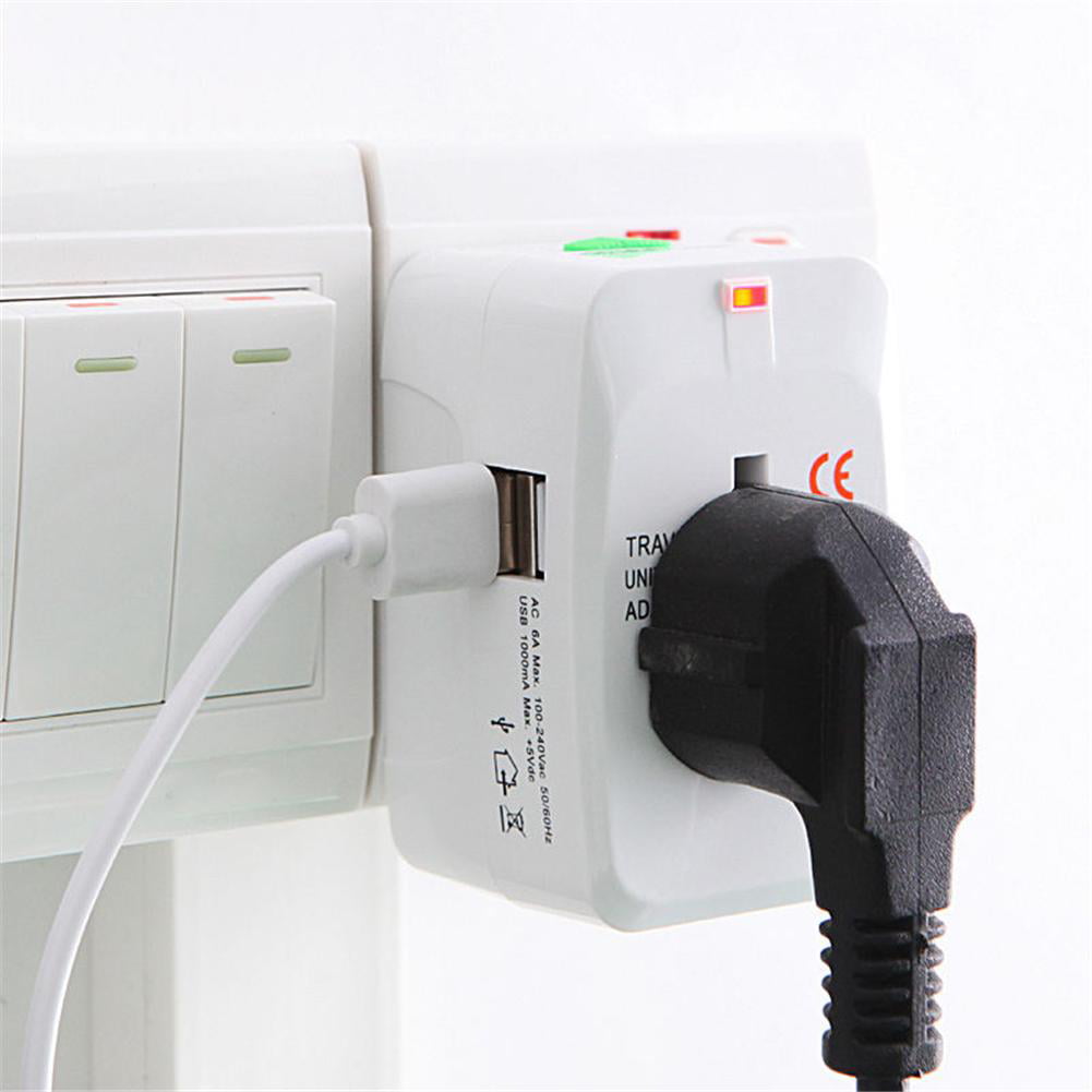 USB 2-Port Universal Travel AC Power Charger Adapter Plug Converter AU UK US EU 
