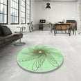 thumbnail image 4 of Ahgly Company Machine Washable Indoor Square Transitional Mint Green Area Rugs, 8' Square, 4 of 7