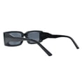 thumbnail image 4 of Womens Fashion Sunglasses Rectangular Ridged Frame UV 400 Black, Black, 4 of 4