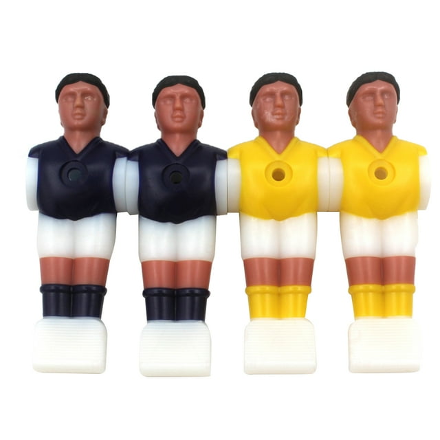 4Pcs Table Football Machine Doll Waterproof Funny Footballs Player Dolls Plastic Figures Replacement Parts Ball Game Accessories Yellow/Purple