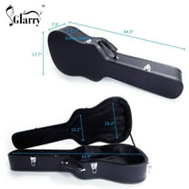 41" Folk Guitar Hardshell Carry Case Fits Most Acoustic Guitars Microgroove Flat