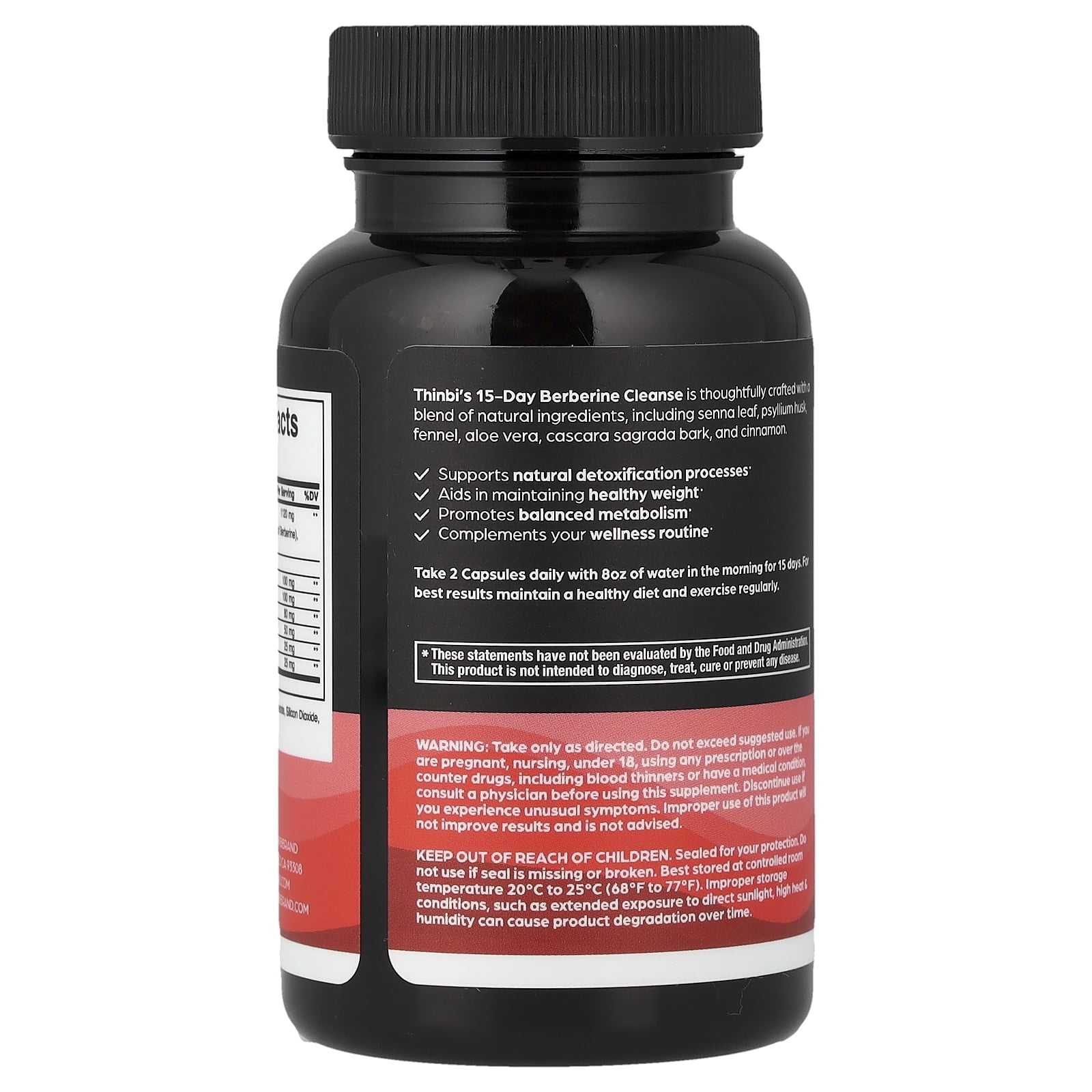 Thinbi Berberine+ 15-Day Cleanse, 30 Capsules
