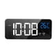 thumbnail image 4 of Reloj electrónico inteligente con espejo LED, portátil, hogar, USB, control de voz, temporizador silencioso, música, reloj despertador, recordatorio, blanco tholdsy HA001362-03B, 4 of 6