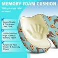 thumbnail image 5 of Premium Dog Pattern Memory Foam Seat Cushion Ergonomic Chair Pad for Office Chair, Car, Airplane & Bleachers Sciatica, Tailbone Hip & Back Pain Relief - Chair Cushion for Long Office Workers., 5 of 5