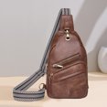 thumbnail image 6 of QTOCIO Soft Leather Chest Bag Shoulder Fashion Backpack Vintage Chest Casual Bag Crossbody Bag, 6 of 6