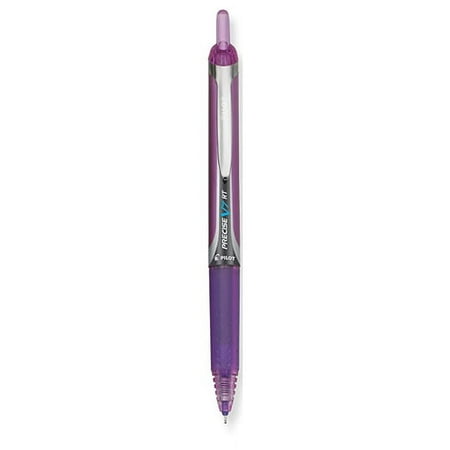 Pilot Precise V7 RT Retractable Liquid Ink Rollerball Pens, Fine Point, 0.7mm, Purple Ink, Single Pen