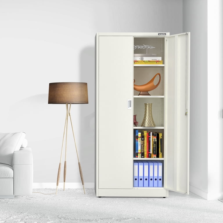 WORKPRO 71" Metal Garage Storage Cabinet, Locking Doors photo 8