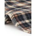 thumbnail image 5 of INSPIRE CHIC Women's Plaid Shirts Point Collar Button Down Blouses L White Dark Blue, 5 of 6