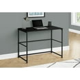 thumbnail image 5 of Black 40" Computer Desk - Home Office Workstation, Modern Black Laminate & Metal Frame, Left/Right Setup, Small Space Desk, 5 of 5