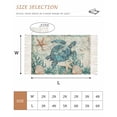 thumbnail image 2 of Teal Coastal Turtle Washable Area Rug 3'x5', Vintage Summer Beach Nautical Coral Woven Cotton Tassels Kitchen Rugs, Non Slip Indoor Door Mat Throw Carpet for Entryway Living Room Nursery Laundry Room, 2 of 9
